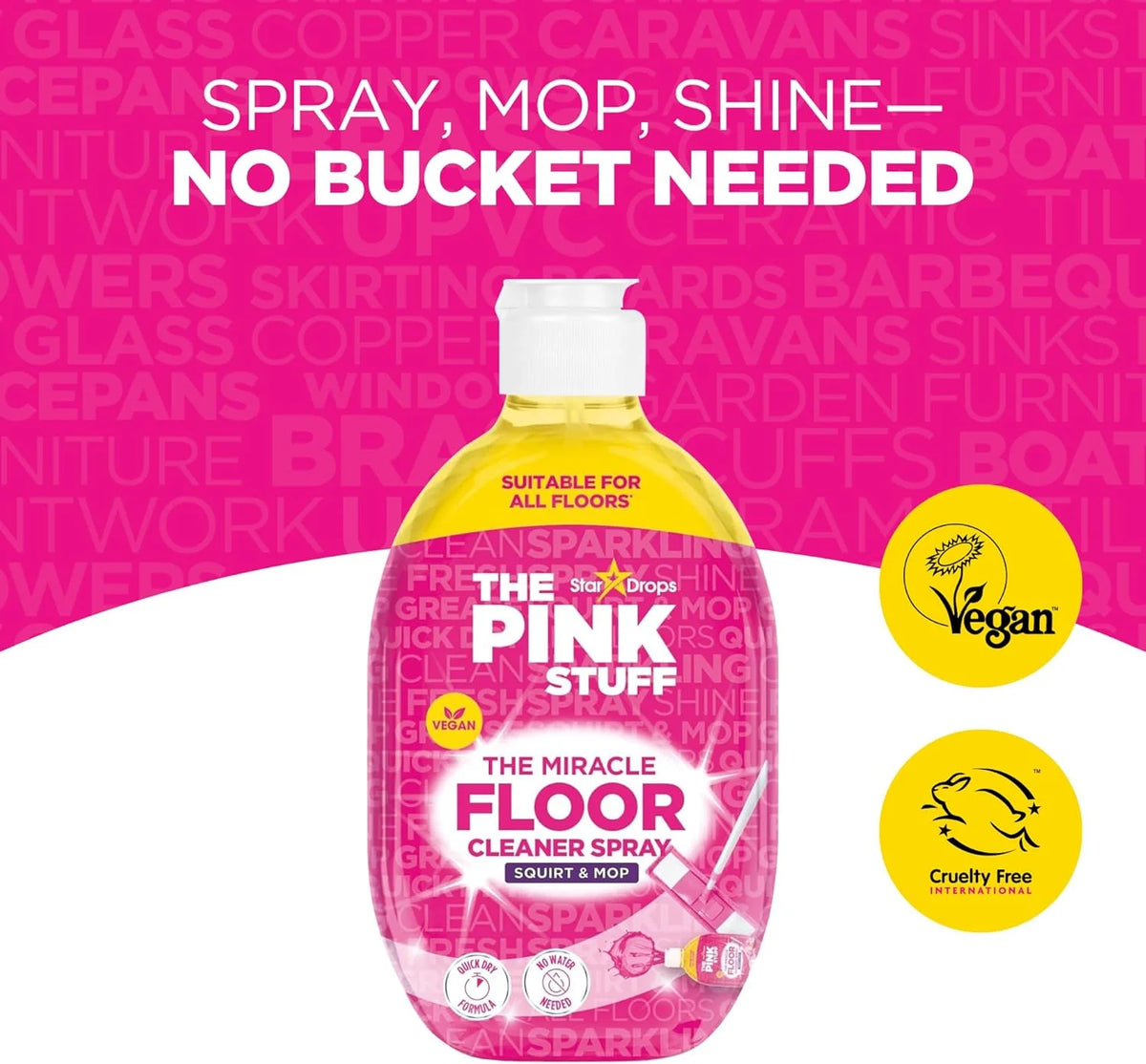 Stardrops The Pink Stuff The Miracle Floor Cleaner Spray 25 Fl Oz