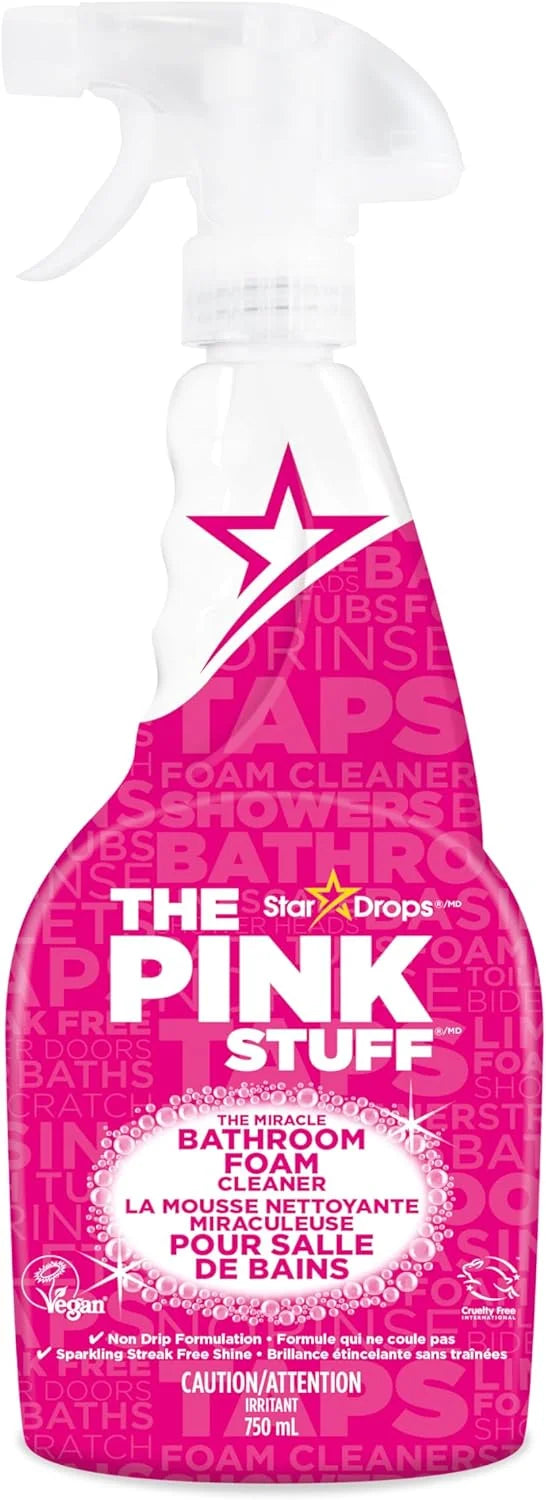 Stardrops The Pink Stuff Miracle Bathroom Foam Cleaner, 25 Fl Oz