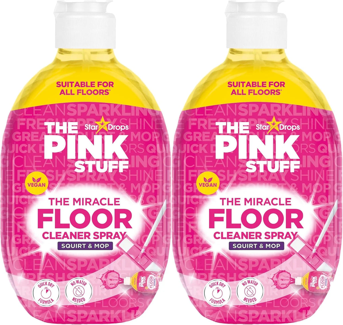 Stardrops The Pink Stuff The Miracle Floor Cleaner Spray 25 Fl Oz 2 Pack